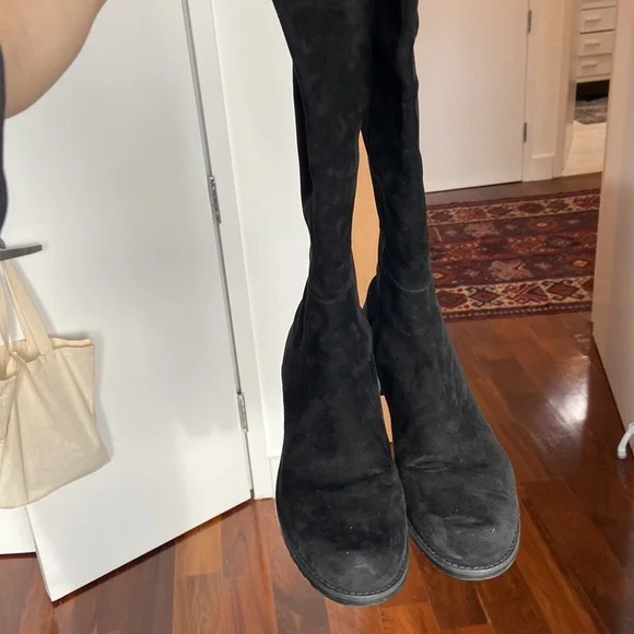 Stuart Weitzman 5050 Over the Knee Boot Black Suede sz 10 - Picture 2 of 9